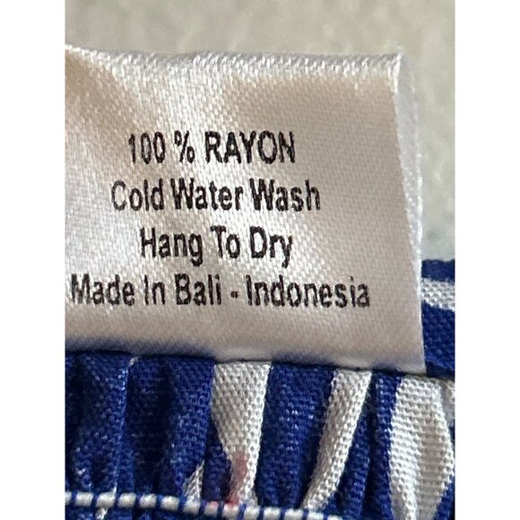 Island Planet Blue & White Sleeveless Midi Dress Womens Beachwear Vacay - Picture 5 of 7